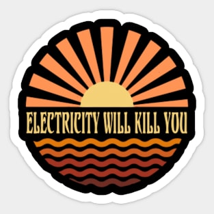 Electricity Proud To Be Personalized Name Birthday 70s Sticker